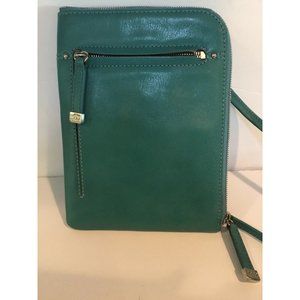 Hobo Est. 1991 Teal Blue Green Leather Crossbody Shoulder Bag